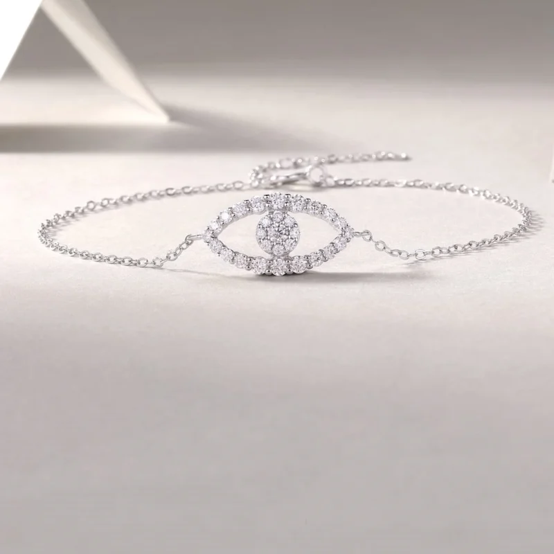 Devil's Eye Bracelets Protection Jewelry Christmas Valentine's Day Birthday Gift for Women Evil Eye Bracelet 925 Sterling Silver White Zircon Wholesale MYL13444 - Image 6