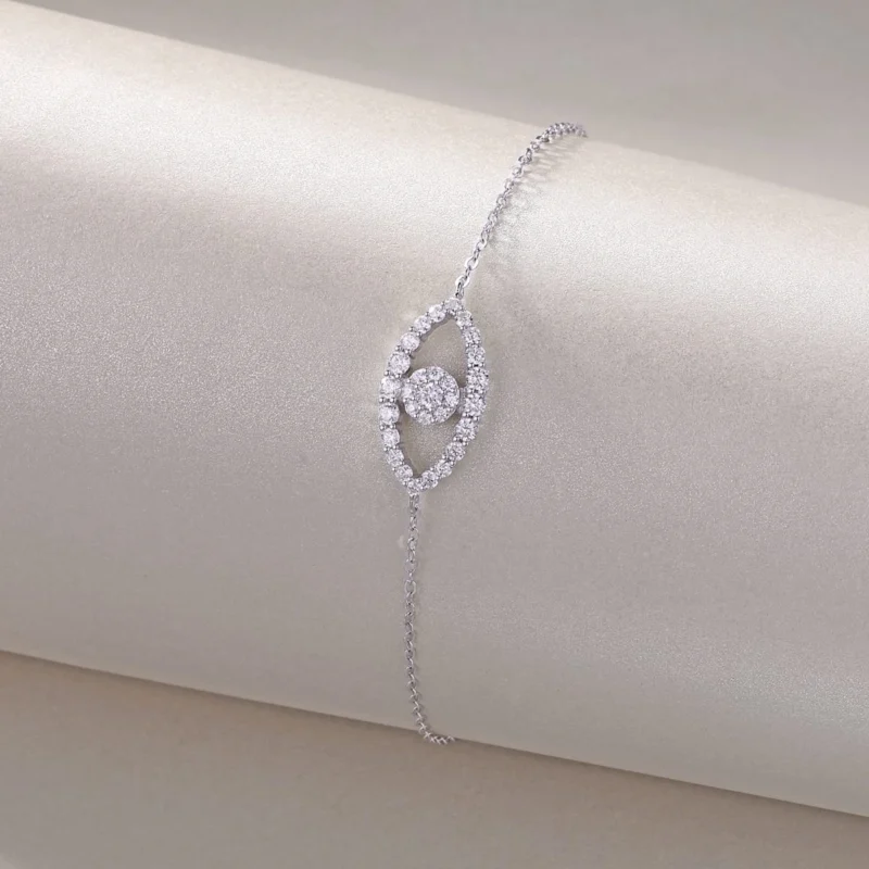 Devil's Eye Bracelets Protection Jewelry Christmas Valentine's Day Birthday Gift for Women Evil Eye Bracelet 925 Sterling Silver White Zircon Wholesale MYL13444 - Image 5