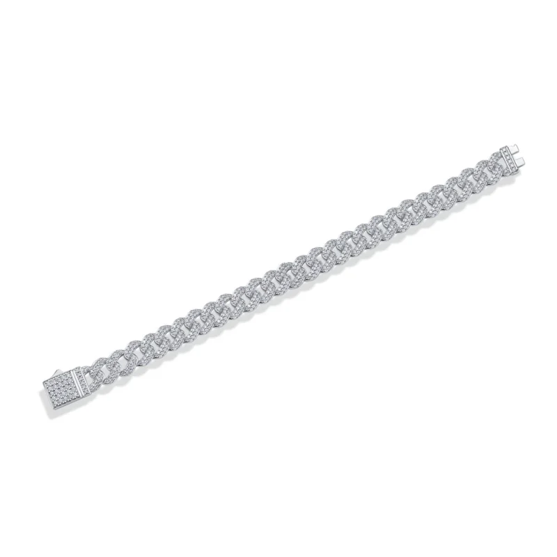 2mm-5mm D Color VVS1 Round Cut Lab Created Diamond Tennis Bracelet with GRA Certificate Moissanite Cuban Tennis Bracelet for Women Men 925 Sterling Silver Wholesale MYL13218-10 - Image 6