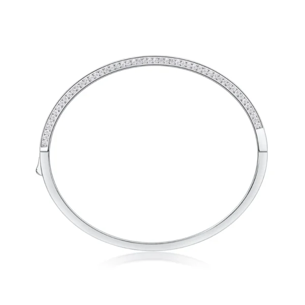 Single Row Bangle Bracelet 1/3 Cttw Sterling Silver Womens Round Diamond Wholesale MYB13142 - Image 7