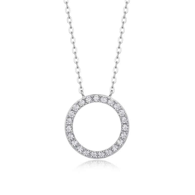 VVS D 1Ct Moissanite Classic Engagement Adjustable Necklace Hot Sale Design Pendant 925 Sterling Silver Chain Wholesale N13190