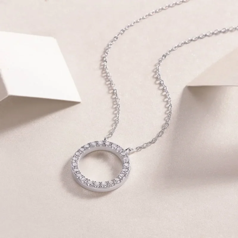 VVS D 1Ct Moissanite Classic Engagement Adjustable Necklace Hot Sale Design Pendant 925 Sterling Silver Chain Wholesale N13190 - Image 5