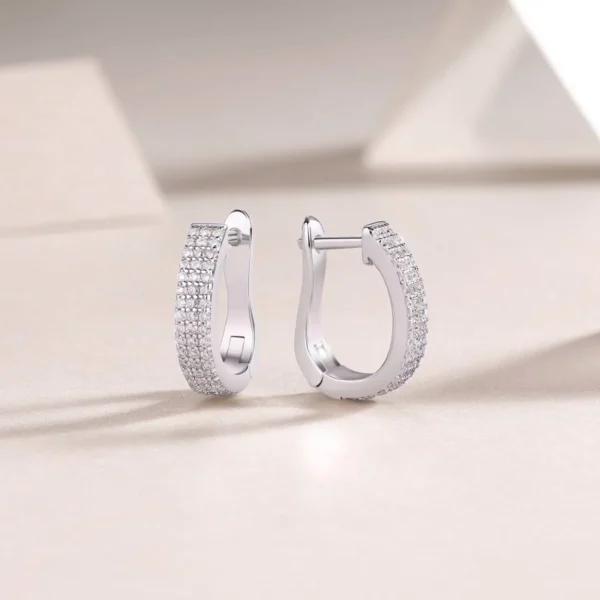 Hip Hop Rock 925 Sterling Silver GRA Moissanite Diamond Wedding Engagement Hoop Earrings Fine Jewelry for Women Men Wholesale MYE13186 - Image 6