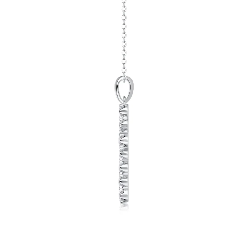 Jewelry S925 Sterling Silver Chain VVS Moissanite Diamond Cross Pendant Necklace Custom Wholesale Fashion Christian Religion Wholesale MYP13380 - Image 2