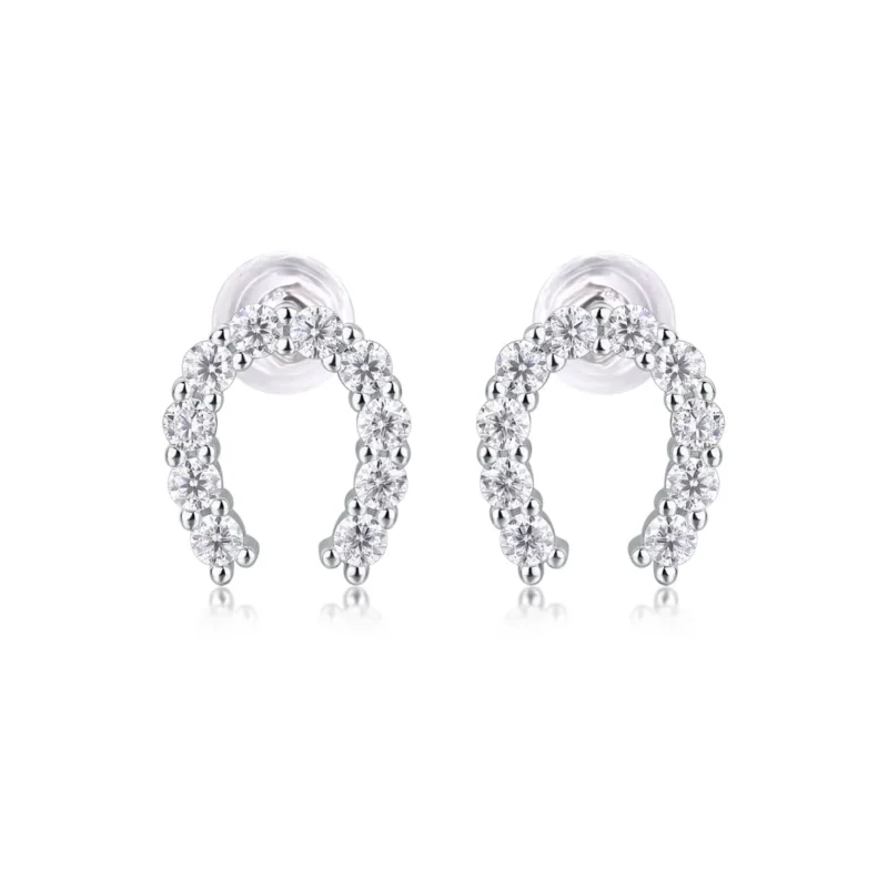 S925 Sterling Silver Diamond Earrings Stud Jewelry Moissanite Stud Earrings Women Decor Mother's Day Valentine's Day Wholesale MYE13153 - Image 2