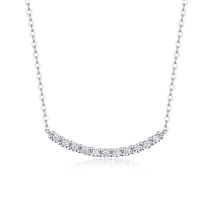 Necklace Sparkling Fine Jewelry Wholesale Moissanite Necklace for Women,Sterling Silver Chain Lab Diamond Pendant MYN13269