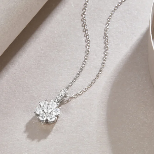 Stunning Moissanite and Zircon Necklace in S925 Sterling Silver - MYP13526 - Image 3