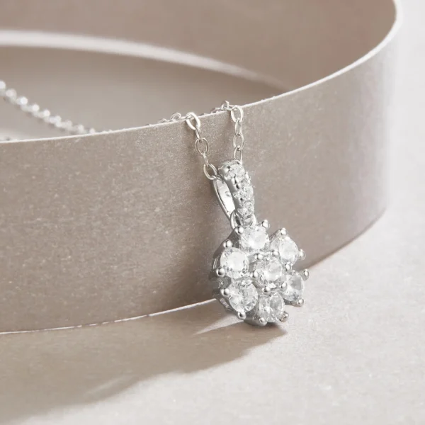 Stunning Moissanite and Zircon Necklace in S925 Sterling Silver - MYP13526 - Image 2