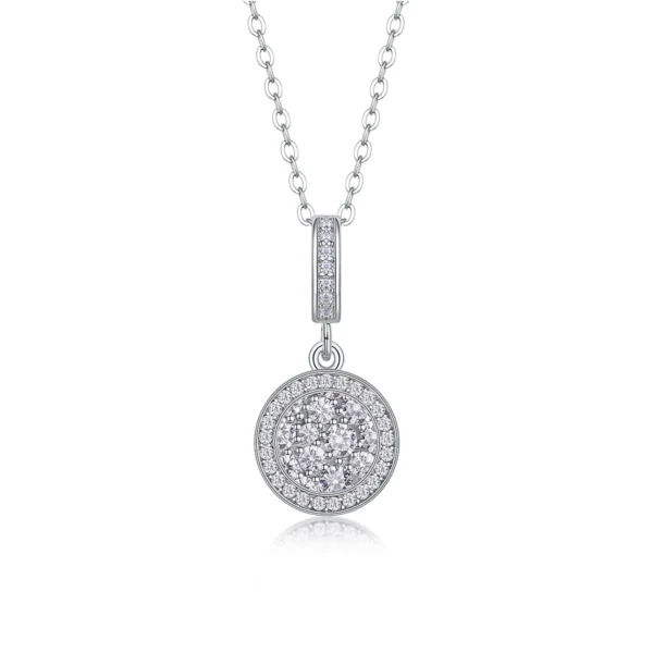 Luxury Moissanite and Zircon Necklace in S925 Sterling Silver Hypoallergenic and Durable Wedding Fashion Jewelry Wholesale- MYP13640