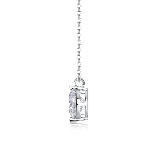 Customizable S925 Sterling Silver Necklace with Moissanite in Multiple Carat Options - MYN13599 - Image 6