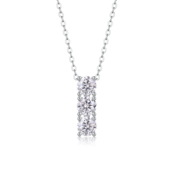 Delicate 0.5CT Moissanite Necklace in S925 Sterling Silver - MYP13606-5.0