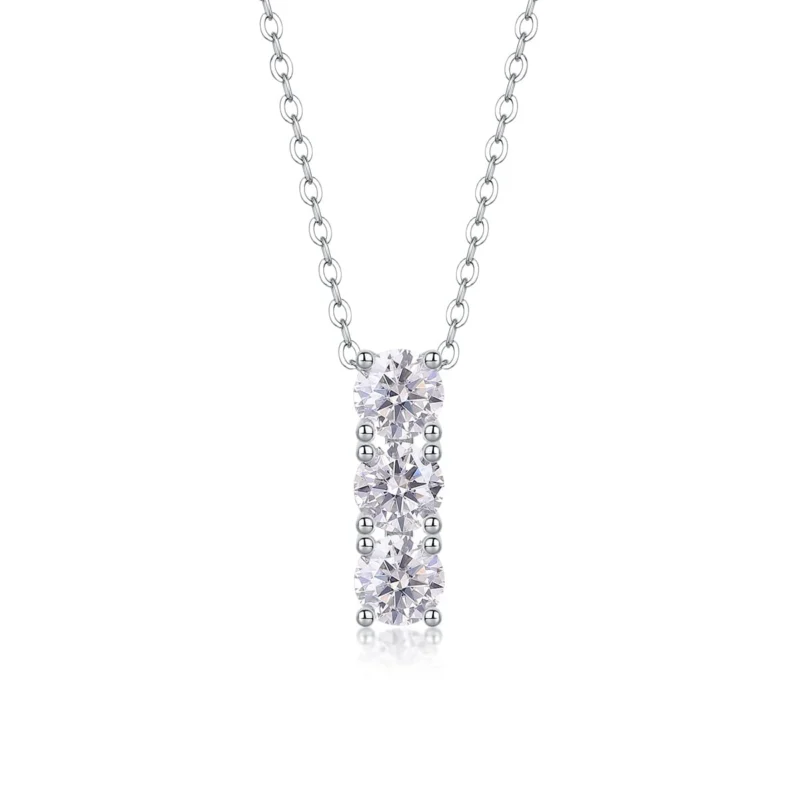 Delicate 0.5CT Moissanite Necklace in S925 Sterling Silver - MYP13606-5.0