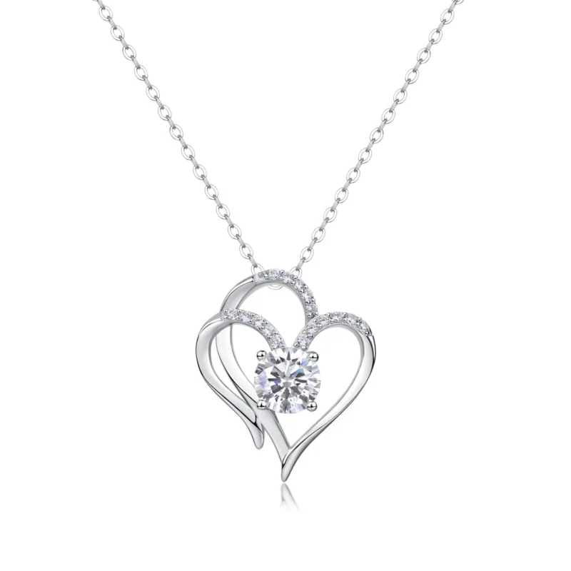 Customizable Moissanite Necklace with 5A White Zircon – 0.5CT, 2CT, 3CT, and 5CT Options in S925 Sterling Silver – Wedding and Engagement Jewelry – MYP13619-6.5