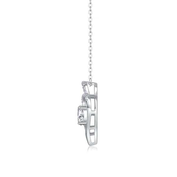 Customizable Moissanite Necklace with 5A White Zircon – 0.5CT, 2CT, 3CT, and 5CT Options in S925 Sterling Silver – Wedding and Engagement Jewelry – MYP13619-6.5 - Image 6