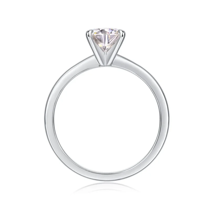 Romantic 1CT Moissanite Couple Rings for Valentine's Day in S925 Sterling Silver – MYZR12939-65 & MYZR10283-65 - Image 2