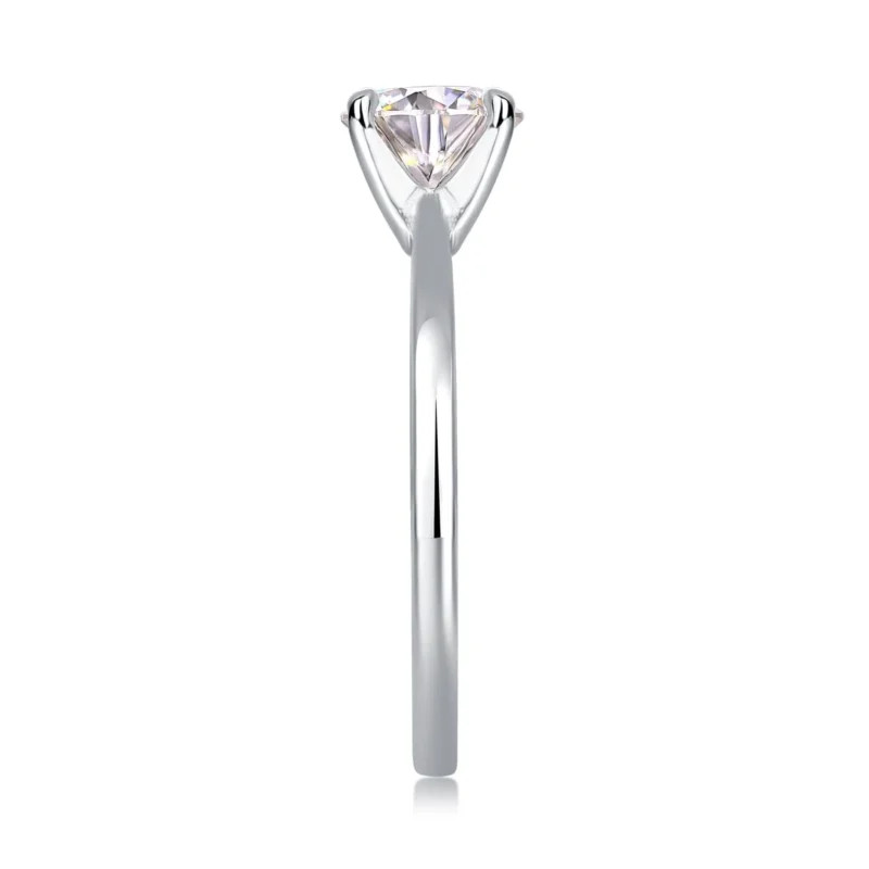 Romantic 1CT Moissanite Couple Rings for Valentine's Day in S925 Sterling Silver – MYZR12939-65 & MYZR10283-65 - Image 3
