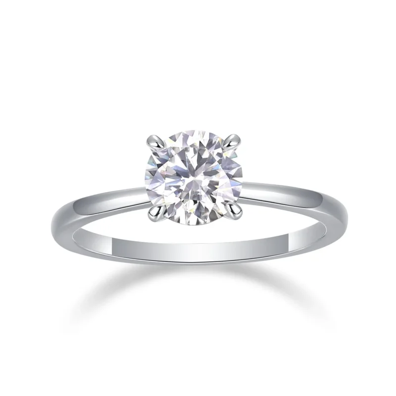 Romantic 1CT Moissanite Couple Rings for Valentine's Day in S925 Sterling Silver – MYZR12939-65 & MYZR10283-65 - Image 5
