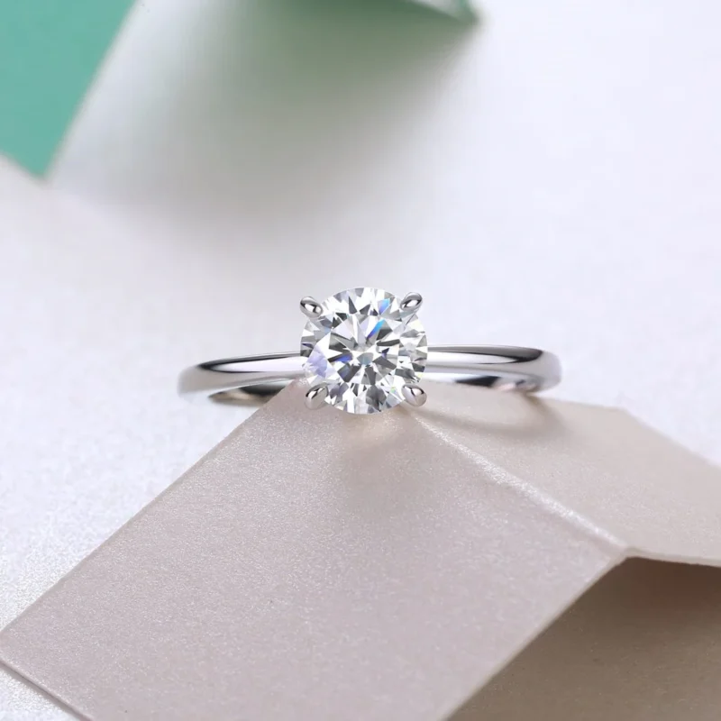 Romantic 1CT Moissanite Couple Rings for Valentine's Day in S925 Sterling Silver – MYZR12939-65 & MYZR10283-65 - Image 6