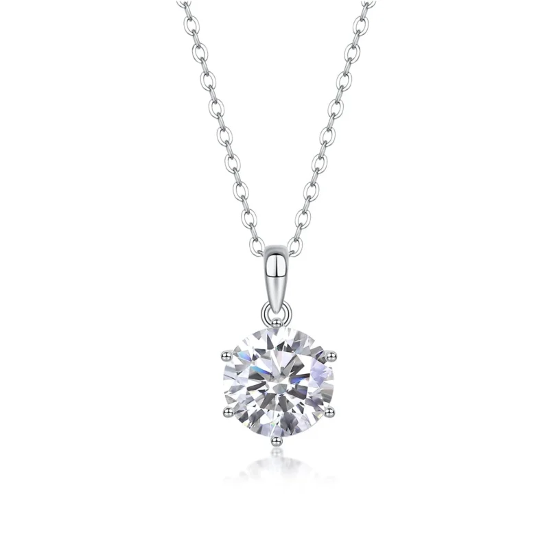 Statement 3CT Moissanite Necklace in S925 Sterling Silver - MYP11448-9.0