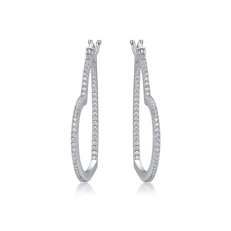Romantic Moissanite Earrings in S925 Sterling Silver – Perfect for Valentine's Day – MYE13702 - Image 4