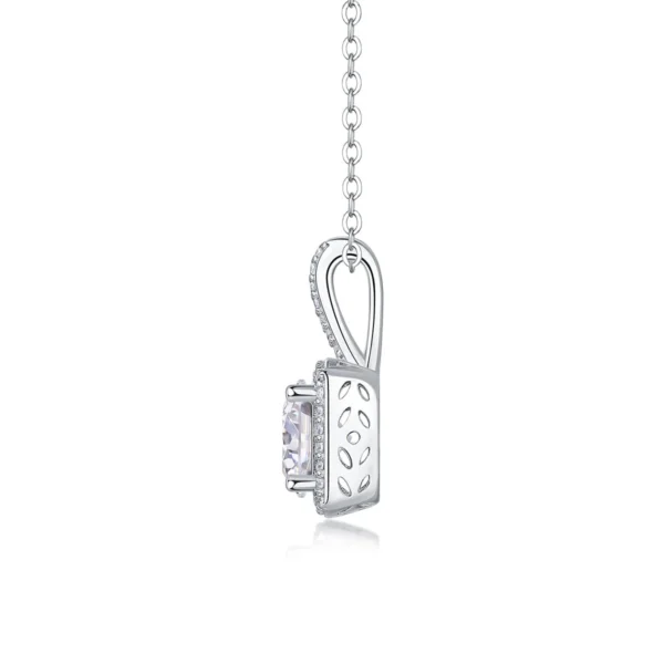 Elegant 2CT Moissanite Necklace with Zircon Accents - MYP13517-8.0 - Image 4