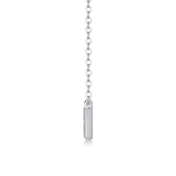 Elegant S925 Sterling Silver Necklace with Moissanite - MYN13277 - Image 3