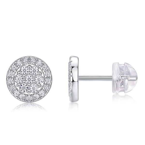 S925 Sterling Silver Moissanite Diamond Earrings – 0.25CT Total Weight | Factory Wholesale (MYE13481)