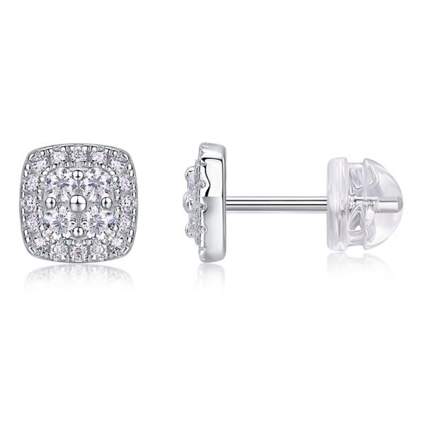 S925 Sterling Silver Moissanite Diamond Earrings – 0.25CT Total Weight | Factory Wholesale (MYE13481)