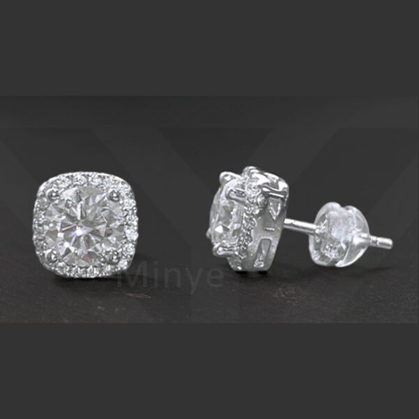 Timeless Elegance: S925 Sterling Silver Earrings with 1CT Moissanite Diamond MYE23209-50