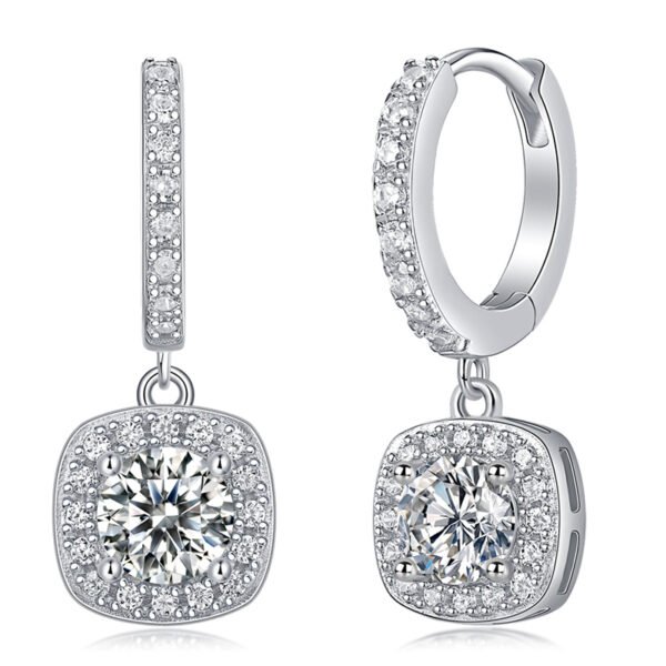 S925 Sterling Silver Moissanite Diamond Earrings with CZ – 1CT Total | Wholesale Direct (MYZE12926-50)