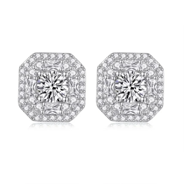 0.5CT Moissanite Earrings in S925 Sterling Silver Brilliant Sparkle Design MYE13514-5.0 - Image 4