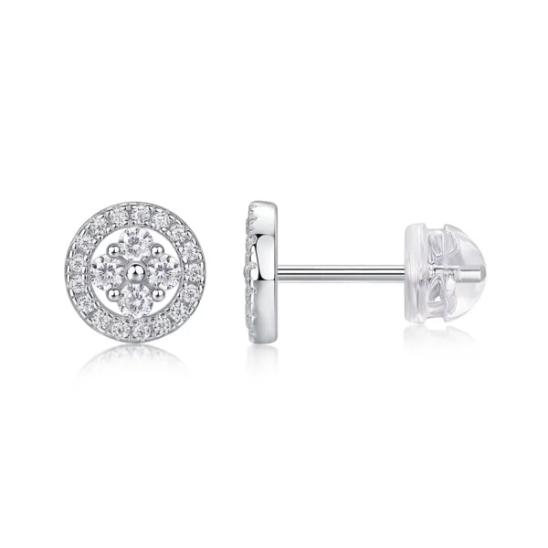 Moissanite Earrings in S925 Sterling Silver Brilliant Sparkle with Moissanite MYE13480