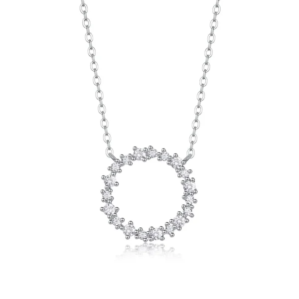 Moissanite Necklace in S925 Sterling Silver – Brilliant Moissanite Design – MYN13734