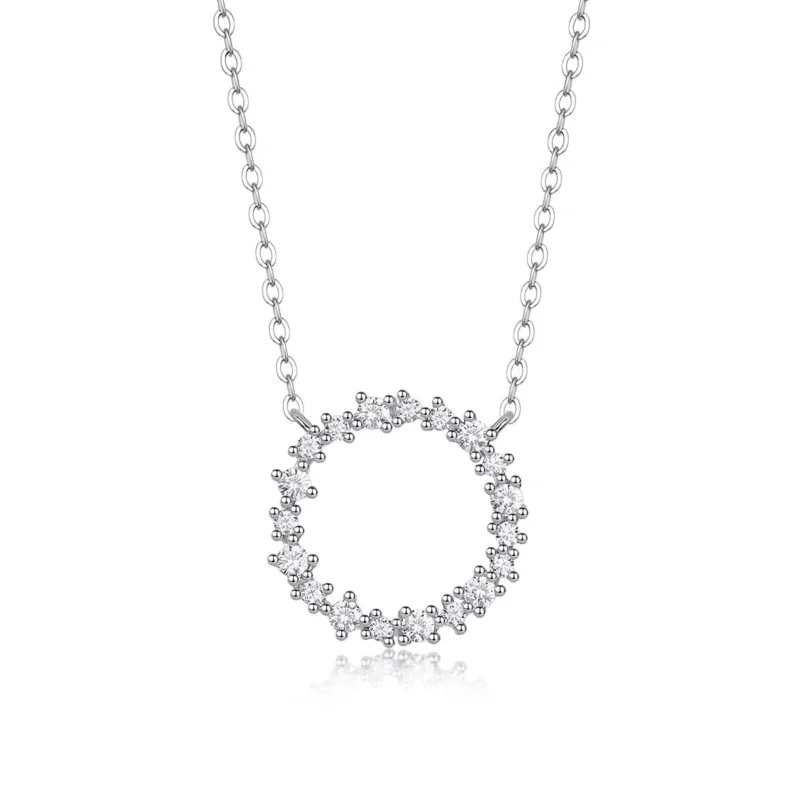 Moissanite Necklace in S925 Sterling Silver – Brilliant Moissanite Design – MYN13734