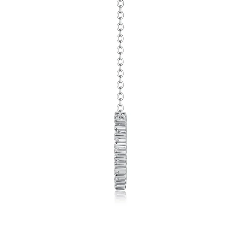 Moissanite Necklace in S925 Sterling Silver – Brilliant Moissanite Design – MYN13734 - Image 4