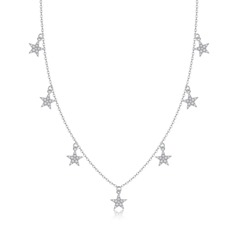 Moissanite Necklace in S925 Sterling Silver – Timeless Moissanite Sparkle – MYN13682  长描述
