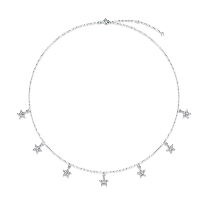 Moissanite Necklace in S925 Sterling Silver – Timeless Moissanite Sparkle – MYN13682  长描述 - Image 4