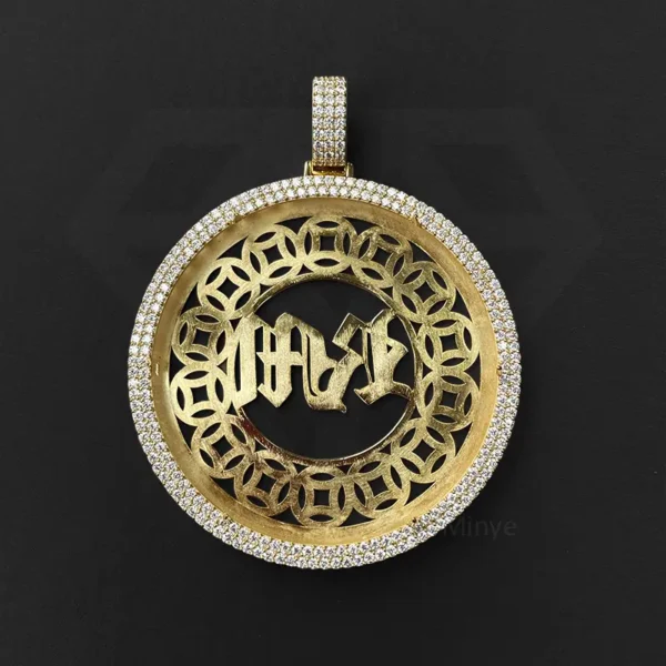 18K Yellow Gold Plating Hip Hop Pendant