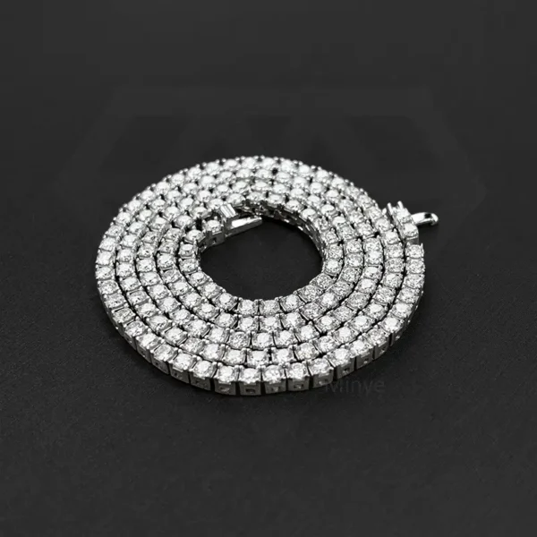 40cm White Gold Plating Tennis Chain