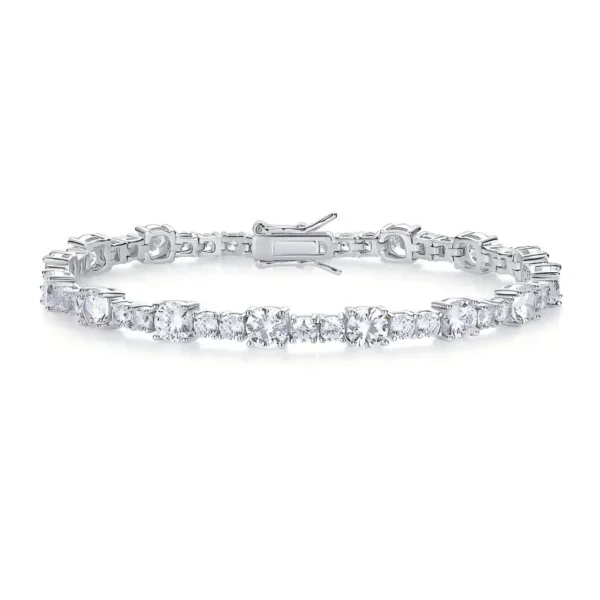 Mixed-Cut Multi-Shape Moissanite 19cm Tennis Bracelet