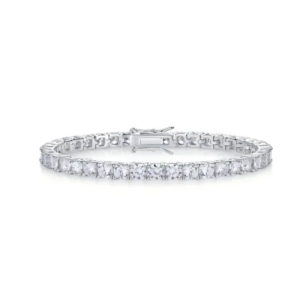 Classic Four-Prong Round Cut Moissanite Tennis Bracelet