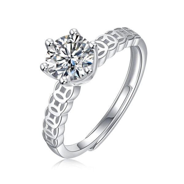 The New Listing S925 Sterling Silver 1ct Moissanite Ring