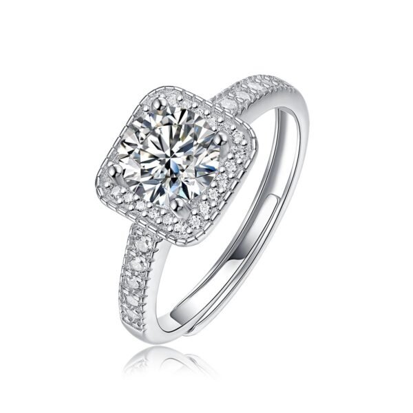Luxury Moissanite Proposal Ring – Round Brilliant Cut with Micro Pave Setting